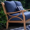 thumbnail image 4 of Cambridge Casual Lowell Teak Patio Loveseat with Cushion Plantation Teak/Navy Cushion, 4 of 5