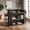 Jet Black, variant on Fnova 47.24" Arc‑Shaped Home Bar Table, 3‑Tier Curved Storage Counter Table with Metal Footrest, Freestanding Liquor Bar Unit for Basement, Living Room, Pub, Entertainment Space