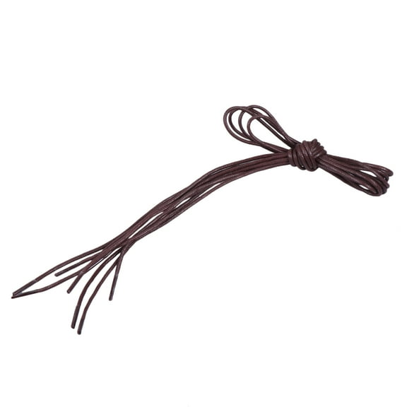 ifundom 10 Pairs Round Waxed Shoe Laces Thin Shoelace Shoes Accessories for Dress Shoes Chukka (Dark Brown)