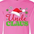 thumbnail image 4 of Inktastic Uncle Claus with Christmas Santa Hat and Snowflakes Long Sleeve T-Shirt, 4 of 5