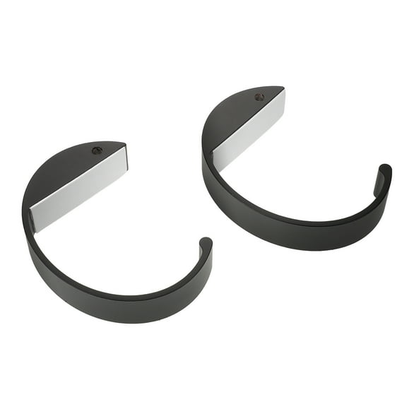 GAXIRE Set of 2 Black Metal C-Shaped Desk Hooks for Hanging Handbags, Purses, Bags on Tables and Desks