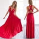 thumbnail image 1 of Sexy mujer Multiway Wrap Convertible Boho Maxi Club vestido rojo vendaje vestido largo fiesta damas de honor Infinity Robe Longue Femme Tan Jianjun  unisex, 1 of 2