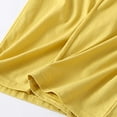 thumbnail image 3 of LYEAA Cotton Pajama Pants Women Soft Breathable High Waisted Home Loungewear Causal Loose Solid Wide Leg Long Sleep Pants Comfortable Sleepwear Bottoms with Pockets Yellow M, 3 of 3