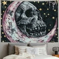 thumbnail image 2 of Moon and Sun Tarot Card Tapestry The Sun Moon Tapestry Skull Floral Tapestry Psychedelic Stars Spider Insect Tapestries Black Celestial Tapestry Wall Hanging for Room, 2 of 6