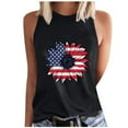 thumbnail image 2 of CLOISE American Flag Shirt Womens 4th of July Shirts Independence Day Print Tee Tops Black M, 2 of 4