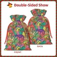 thumbnail image 2 of Fuzoiu Colorful Dinosaur Print Christmas Gift Bag,Burlap Gift Bag with Drawstring Closure & Hang Tag,Perfect for Holidays, Birthdays, and Special Occasions-Medium, 2 of 4
