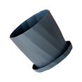 thumbnail image 2 of Flower Pot Tray Planter Flowerpot Plant Container Garden Home Decoration Lightweight Indoor Large Mouth Nursery Plastic Container Gray/with Tray, 2 of 9