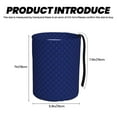 thumbnail image 3 of Wukai Navy Blue Print Car Trash Can - Easy to Clean Hanging Garbage Bin - Removable Liner - Leak-Car Garbage Can - Waterproof Trash Can for Car and SUV, 3 of 7