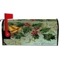 thumbnail image 2 of Magnetic Mailbox Cover Merry Christmas Bells and Holly Decorative MailWraps Mailbox Post Box Cover Oversized, 2 of 6