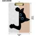 thumbnail image 2 of FMSHPON Black Cat Kitten Clipboard Hardboard Wood Nursing Clip Board and Pull for Standard A4 Letter 13x9 inches, 2 of 5