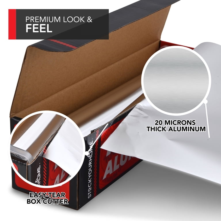 Free Shipping! Stock Your Home Heavy Duty Aluminum Foil Roll, 1000
