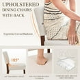 thumbnail image 5 of Mid Century Modern Dining Chairs Set of 4, Upholstered Kitchen Chairs with Open Back, Fabric Side Dining Room Chairs with Wood Legs for Dining Room Kitchen Restaurant, Beige, 5 of 7