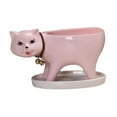 thumbnail image 3 of Macetero con forma de gato, manualidades, maceta de para flores, para ventana de escritorio de patio Rosa, 3 of 8