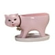 thumbnail image 3 of Maceta con forma de gato, maceta de porcelana con forma de gato de dibujos animados Rosa, 3 of 9