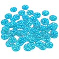 thumbnail image 1 of KLKCMS 50 Pcs Multi-Color Round Resin Flower Cabochon Flat back 12mm Blue AB, 1 of 9