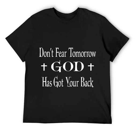 Mens Inspirational Religious Christian Quote T-Shirt Black
