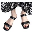 thumbnail image 3 of Anuirheih Slip on Sandals Women,Fashion Women's Summer Slip-On Flat Beach Open Toe Breathable Sandals Shoes(Black), 3 of 7