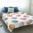 thumbnail image 4 of Colorful Eggs Easter Blanket Soft Cozy Warm Throw Blanket for Couch, Plush Fuzzy Flannel Fleece Blankets for Sofa, Elegant Pastoral Eggs Bed Blankets Lightweight Gifts for Women, 32"x48", 4 of 9