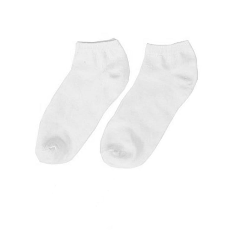 6 Pairs Womens Ankle Socks Low Cut Fit Crew Size 9-11 Sports White