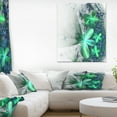 thumbnail image 1 of Sparkling Green and Blue Fractal Flower - Floral Canvas Art Print, 1 of 3