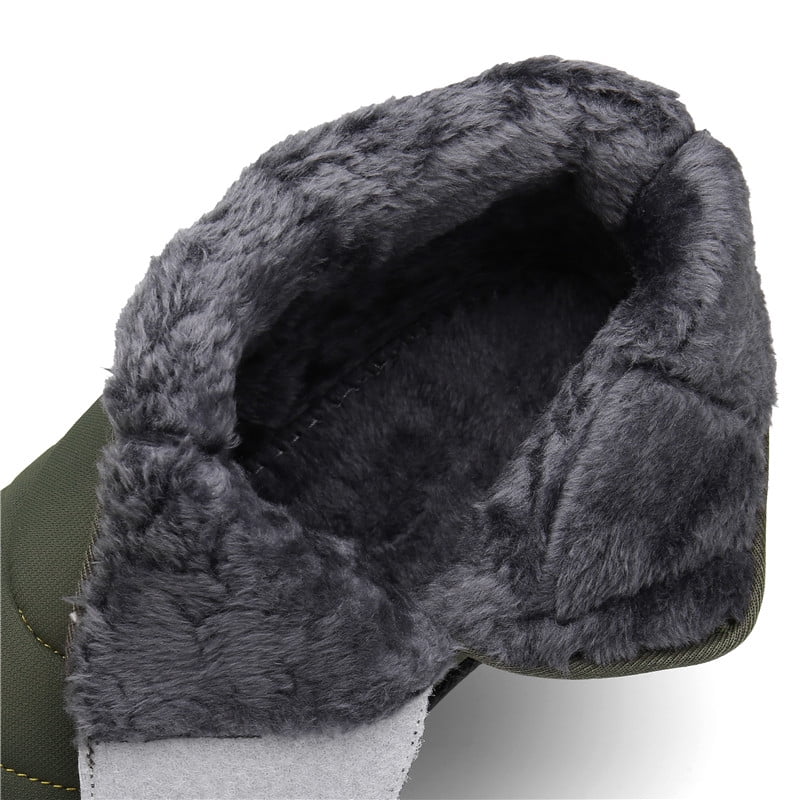 men outdoor waterproof warm lining hook loop casual ankle boots