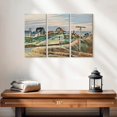 thumbnail image 2 of Elephant Stock Cottages At North Truro Wall Art - Horizontal Multi Panel Canvas - Living Room Wall Decor - Places Multi Panel - Blue And Gray Decor By Edward Hopper - 23" x 14", 2 of 4