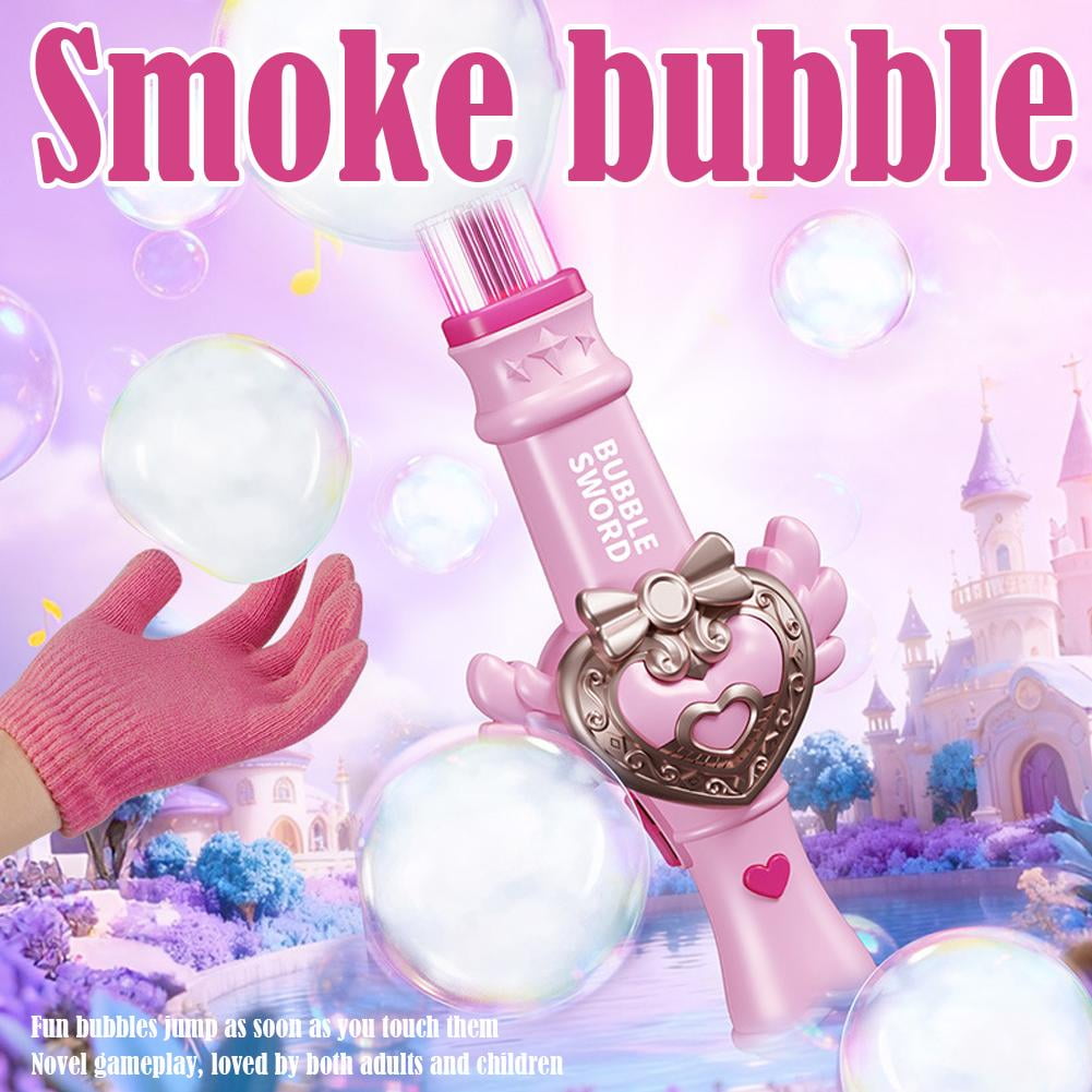 Magic Interactive Elastic Bubble Fog Wand Smoke Bubble Machine with Colorful Fog & Interactive Lights Bubbles Maker for Parties, Weddings, Festivals