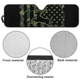 thumbnail image 6 of Uorisanigo Windshield Sun Shade Compatible with 1997-2017 Jeep Wrangler Rubicon Sahara TJ JK JKU 2/4 Doors, Camo American Flag Deer Hunter Car Windshield Sunshade Front Window Sun Visor, 6 of 7