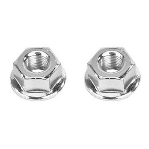 2 - Hub Axle Nuts 5/16 x 26t Front Chrome. Set of axle nut. Pair of axle nut.