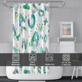 thumbnail image 6 of Kids Shower Curtain, Educational ABC Learning Shower Curtain for Bathroom Waterproof Green Bubbles Shower Curtain Set with Hooks, 72x84 Inch, 6 of 6
