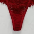 thumbnail image 5 of zuwimk Panties For Women,Women No Show Thongs Nylon Stretch Thong Panties Red,S, 5 of 5