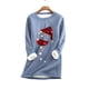 thumbnail image 1 of Pntutb Mujeres Sudadera de lana gruesa Estampado de Navidad Terciopelo Cálido O-cuello Ropa interior top Pntutb Pntutb-2681, 1 of 3