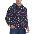 thumbnail image 2 of Wukai Colored Balloons Print Men Hoodies Fleece Sweatshirts Long Sleeve Sweaters Pullover Fall Outfits Winter Clothes-Medium, 2 of 7