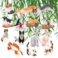 thumbnail image 2 of Simulation Cats Animals Action Figures Pet Models Hand Painted Cats Animals Toy Set Cake Topper Christmas Birthday Gift for Kids, 2 of 5