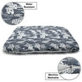 thumbnail image 3 of Woodland Pet Bed, Abstract Mix Shapes of Trees Overlapping Creative Design Print, Chew Resistant Pad for Dogs and Cats Cushion with Removable Cover, 24" x 39", Dark Blue Grey Sea Blue, by Ambesonne, 3 of 4
