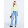 thumbnail image 2 of Free Assembly Women's High Rise Relaxed Wide Leg Jeans with Front Crease, Sizes 0-20, 2 of 5