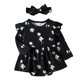 thumbnail image 1 of Gibobby Mameluco niña con estampado floral de manga larga para niñas pequeñas, monos recién nacidos con diademas, trajes(Negro, 6-9 Meses), 1 of 5