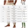 thumbnail image 4 of Men's Cotton Loose Casual Drawstring Elastic Waist Sports Pants, Sweatpants, Joggers, Solid Color with Pockets, Straight Leg Comfort Fit, Quick Dry Breathable, Gym Workout Daily, 4 of 8