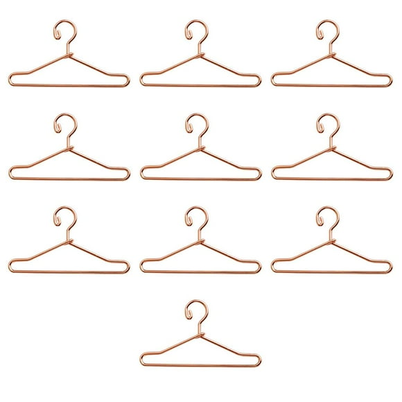 10 PCS Clothes Hangers for 1/3 1/6 1/8 1/12 Dolls Dress Pants Life Scene 75mm Rose