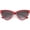 Red / Lavender, variant on Oversize Vintage Cat Eye Sunglasses Slim Arms Gradient Lens 59mm (Black / Lavender)