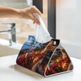 thumbnail image 5 of Kdxio Tropical Beach Candlelight Print Tissue Box Cover,Modern PU Leather Rectangular Tissue Box Holder for Bathroom Living Room Bedroom Office Desk Car Home, 5 of 6