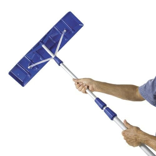 Snow Joe RJ204M Telescoping Snow Shovel Roof Rake | 21-Foot Extension | Poly Blade