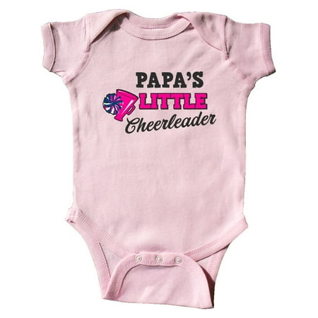 

Inktastic Papa s Little Cheerleader with Megaphone and Pom Poms Gift Baby Girl Bodysuit