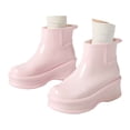 thumbnail image 3 of Rain Boots Women,Durable Rain Shoes Thick Sole Footwear Rainy Days Outdoor Activities Comfortable Design,Womens Rain Boots,Pink,9, 3 of 9