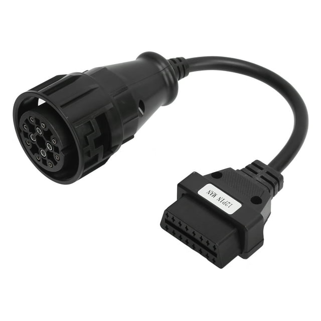 Plastic OBD2 Diagnostic Cable, OBD2 Adapter 12Pin MAN To 16Pin Truck Diagnostic Extension Cable Replacement