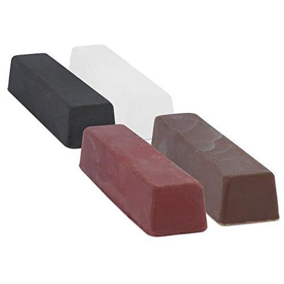Drixet 4 Piece Polishing, Buffing & Cutting Compound Kit - Set Includes: Black Emery, Brown Tripoli, White Diamond & Red Rouge 4 Oz. Compounds