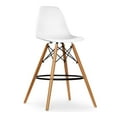 thumbnail image 7 of Aron Living Pyramid 28" Plastic and Wood Counter Stools in White (Set of 4), 7 of 7