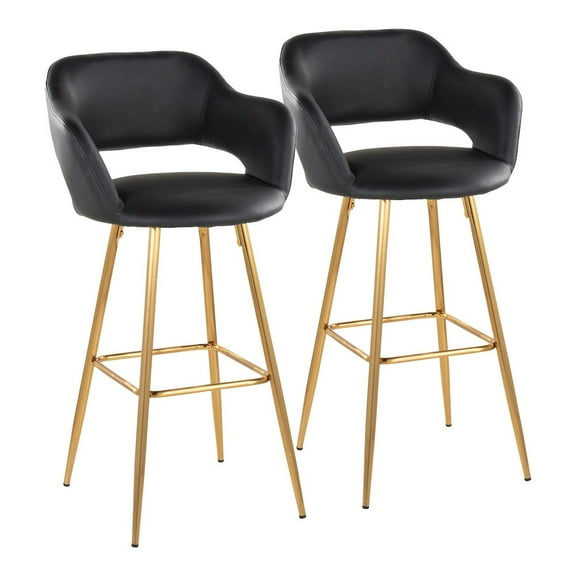 LumiSource Margarite 30" Fixed-Height Barstool - Set of 2