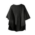 thumbnail image 5 of JTSRKL Mens Jacquard Draped V-Neck Tees Short Sleeve Loose Casual Stylish Shirts Streetwear Leisure Daily Soft Fabric Versatile Pullovers, 5 of 5