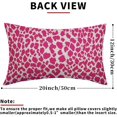 thumbnail image 3 of Hot Pink Cheetah Lumbar Throw Pillow Covers 12X20 In Set of 2 Leopard Rectangular Pillow Cases Animal Pillow Cover with Zipper Preppy Home Decor For Sofa Couch Housewarming Gift Bed Porch Outdoor, 3 of 6